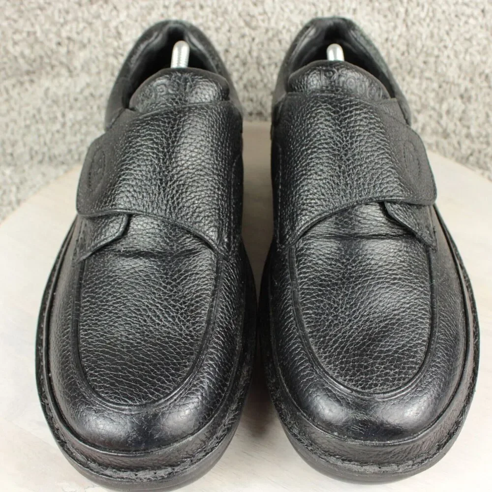 Propet Leather Slip On Shoes Mens 11 Black Comfort Walking